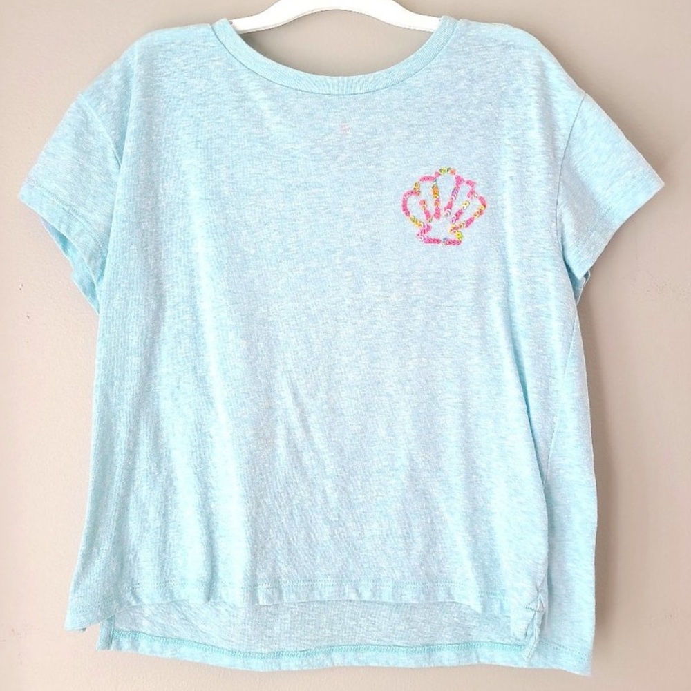 Crewcuts by J. Crew Sequin Seashell Tee Shirt